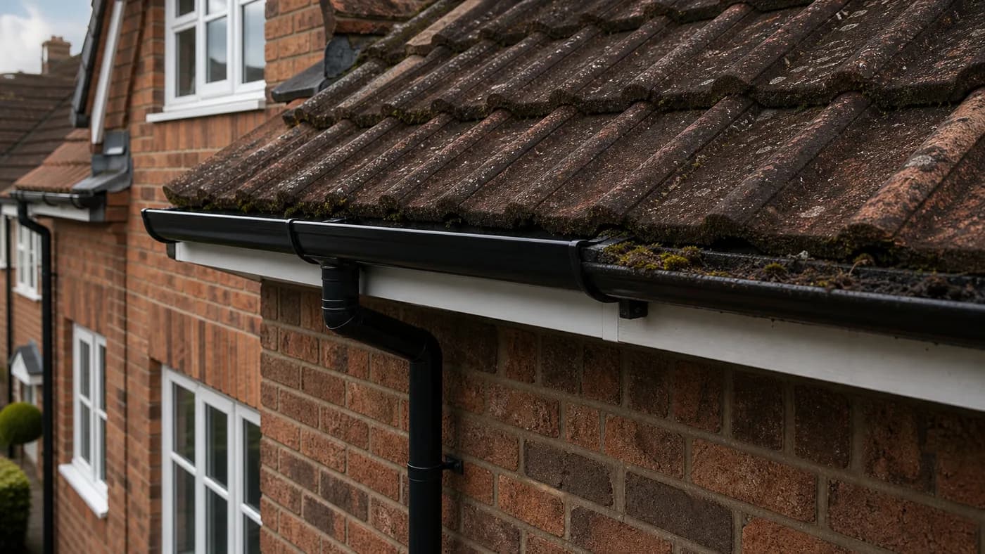 Roof access and exterior cleaning example